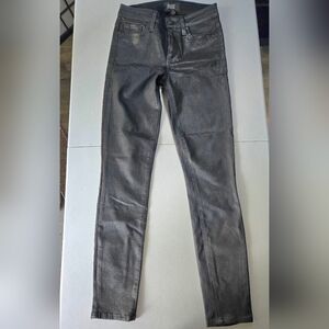 PAIGE Women's Metallic Gray Skinny Jeans